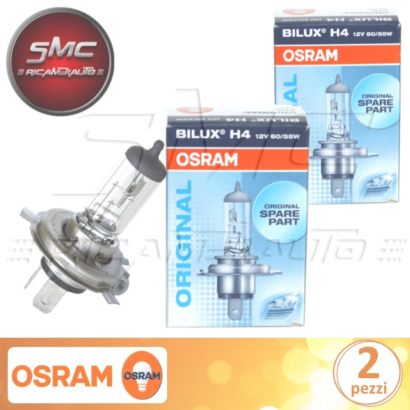 Lampade Osram H4 Classic 64193 12V 55W Lampadine Fari Auto Moto Alogena 2pz  - Ricambi Auto GautopartsProdotto