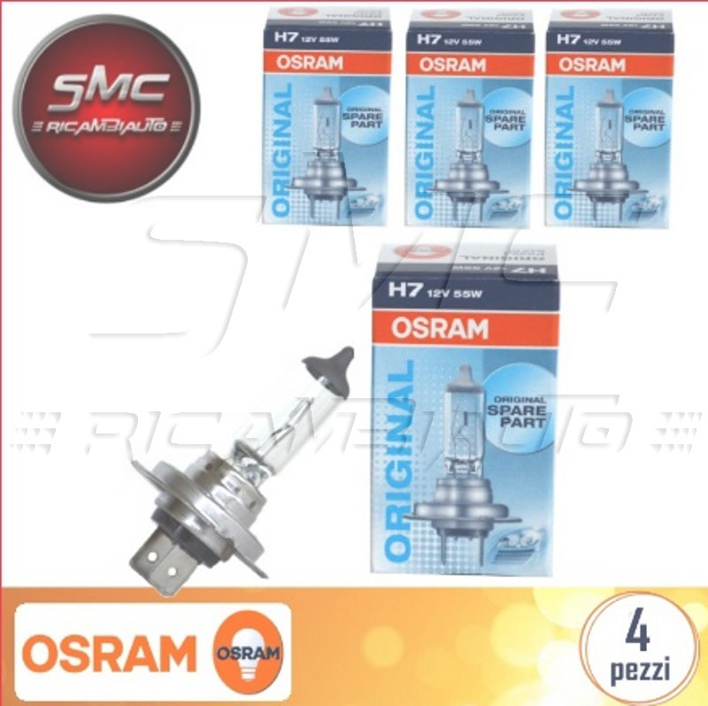 10 PEZZI LAMPADA OSRAM H7 CLASSIC 12V 55W