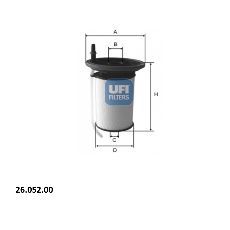 Filtro Carburante Ufi 26.052.00 Per Fiat, Opel - Ricambi auto SMC