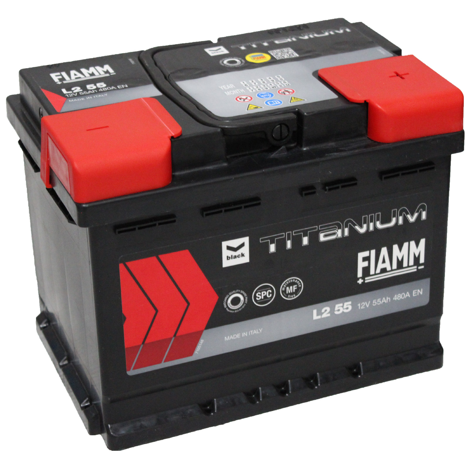 Batteria Fiamm L2 55Ah 480A EN 12V 7905177 - Ricambi auto SMC