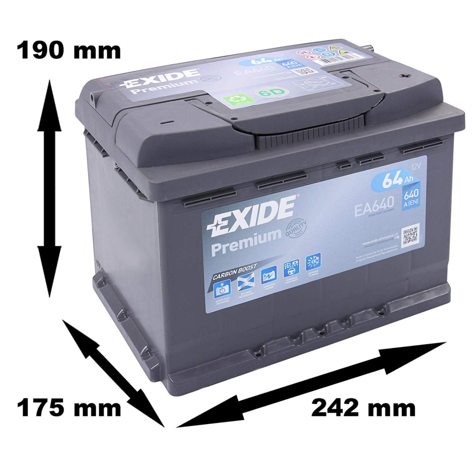 Аккумулятор exide ea640